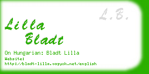 lilla bladt business card